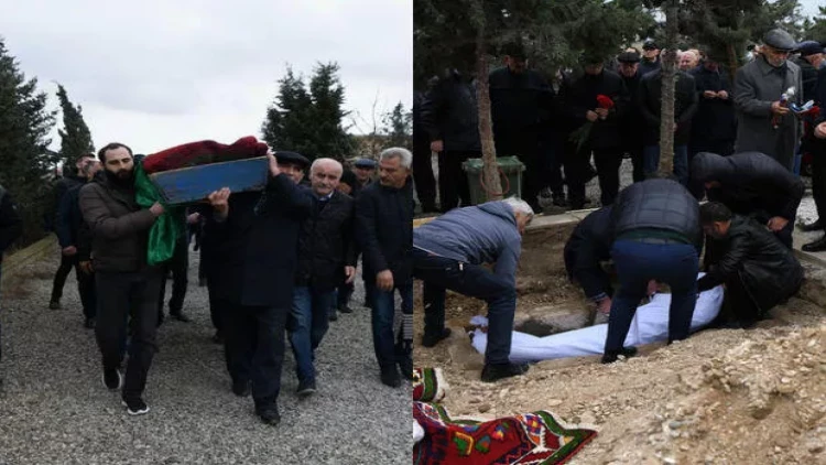 Bakıda avtomobillə vurularaq öldürülən alim dəfn olundu - FOTO