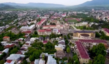 Xankəndinin içəri məhəllələrinin görüntüsü - VİDEO