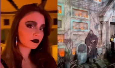 Üzərinə mişarla qaçan şəxs Van Dammın gəlininə QORXU yaşatdı - VİDEO