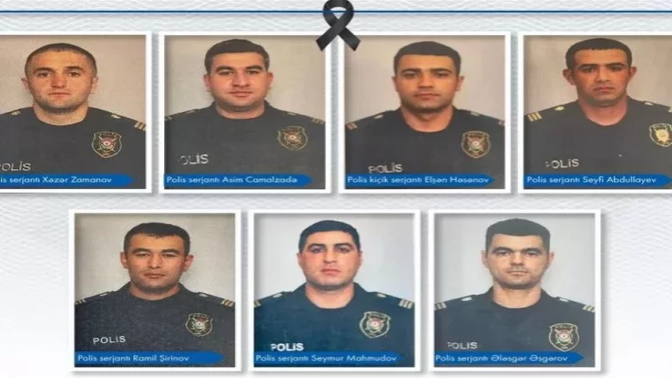 Minaya düşən polislərin məzar daşı - FOTOlar