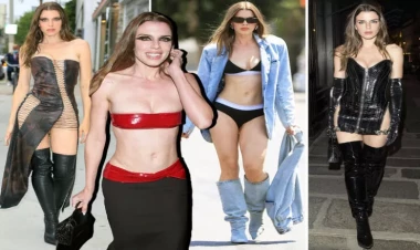 Culiyanın yarıçılpaq dəri geyimi görənləri heyrətləndirdi - FOTO