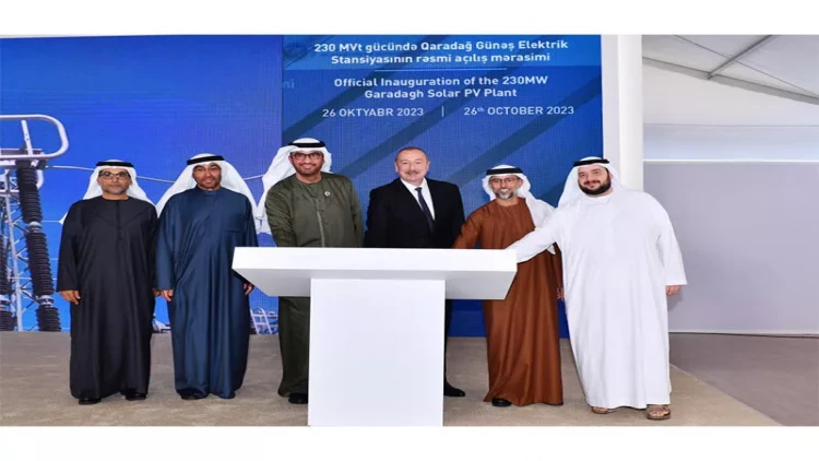 Prezident Qaradağ Günəş Elektrik Stansiyasının açılış mərasimində iştirak edib - VİDEO - FOTO