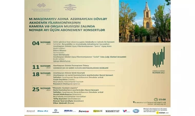 Filarmoniyanın noyabr ayında keçiriləcək abonement konsertləri