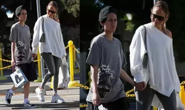 Cenifer Lopez bazarda görüntüləndi - FOTOlar