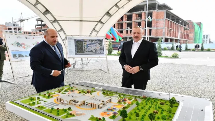 Füzuli şəhərində 240 yerlik uşaq bağçasının təməli qoyuldu - VİDEO - FOTO