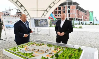 Füzuli şəhərində 240 yerlik uşaq bağçasının təməli qoyuldu - VİDEO - FOTO