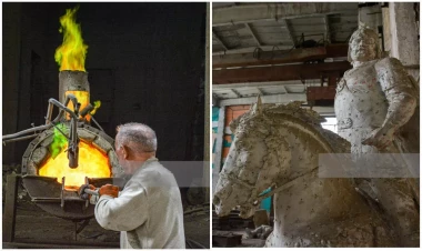 Lenin və Kirovun heykəllərinin əridildiyi, Babəkin 