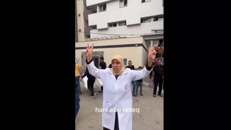 Fələstinli həkim ərinin ölüm xəbərinə belə sevindi - VİDEO