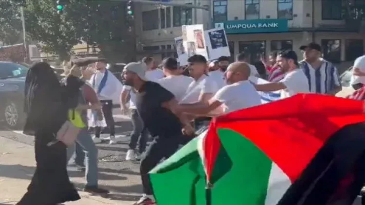 Fələstinlilərlə israillilər bu ölkədə də qarşıdurmaya çıxdılar - VİDEO