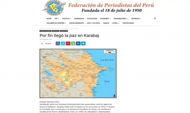Peru nəşri ermənilərin Azərbaycan ərazisindəki vəhşiliklərindən yazdı