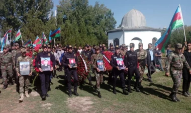 Antiterror tədbirlərində yaralanaraq şəhid olan polis dəfn edilib - FOTO