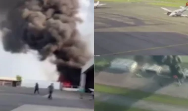 Təyyarə anqara çırpıldı - ANBAAN VİDEO