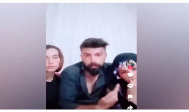 Hər iki arvadını qucaqlayıb canlı yayıma çıxdı - VİDEO