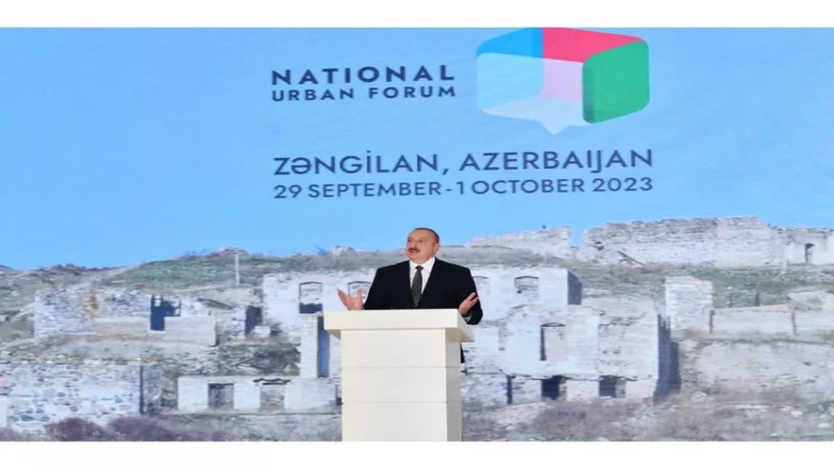 Prezident Zəngilanda 2-ci Azərbaycan Milli Şəhərsalma Forumunda iştirak edib - VİDEO - FOTO