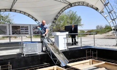 Prezident Zəngilanın Alıbəyli kəndinin təməlini qoyub - VİDEO - FOTO