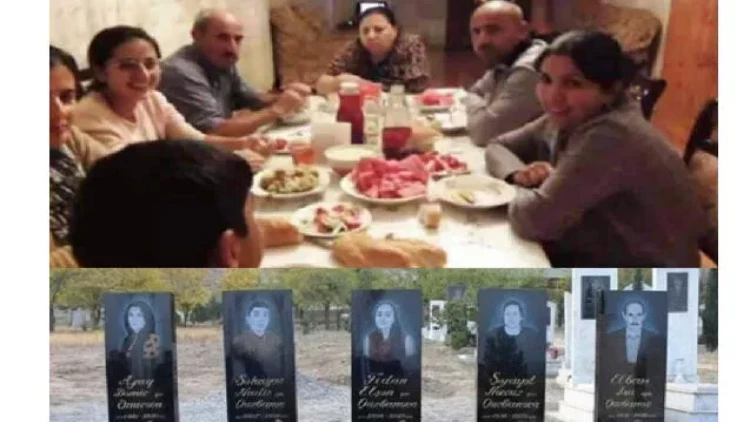 Ailə başçısı cəbhədə sağ qaldı, 5 üzvü evdə şəhid oldu - FOTO