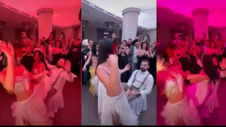 Bəy toyda rəqqasəni dizində oynatmaq istədi - Gəlinin reaksiyası... - VİDEO