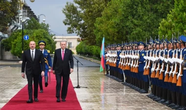 Naxçıvanda Türkiyə Prezidentinin rəsmi qarşılanma mərasimi olub - VİDEO - FOTO