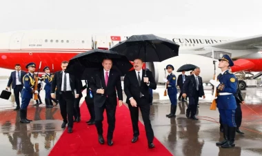 Ərdoğan Azərbaycana rəsmi səfərə gəlib - VİDEO - FOTO