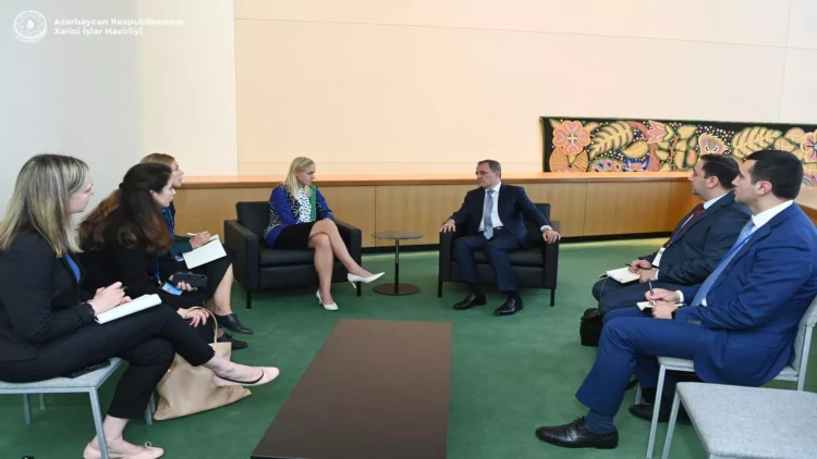 Ceyhun Bayramov Nyu-Yorkda bir sıra görüşlər keçirib - FOTO