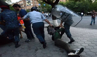 Ermənistanda aksiyaya görə 16 nəfər saxlanıldı