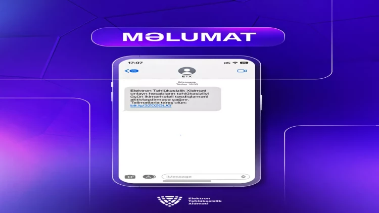 Elektron Təhlükəsizlik Xidməti vətəndaşlara XƏBƏRDARLIQ EDİR