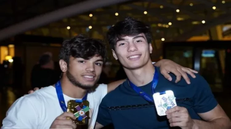 Avropa çempionatında uğur qazanan gənc cüdoçular Vətənə qayıtdılar - FOTO