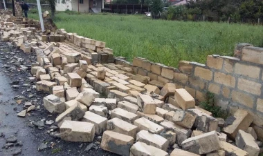 Güclü külək və dolu Qaxda fəsadlar törətdi - FOTO