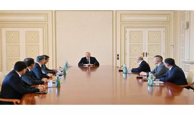 İlham Əliyev türk dövlətlərinin Bakıda keçirilən tədbirlərdə iştirak edən nazirlərini qəbul edib - VİDEO - FOTO