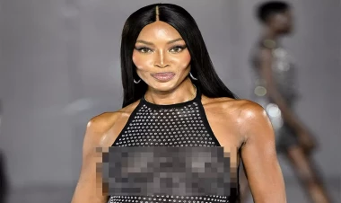 53 yaşlı model podiuma şəffaf libasda çıxdı - FOTO