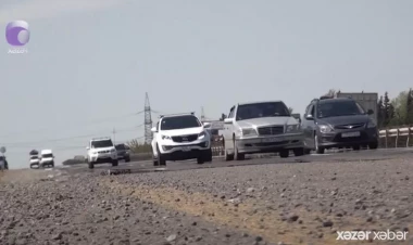 Bakı-Qazax yolu sürücüləri qaydaları pozmağa məcbur edir - VİDEO
