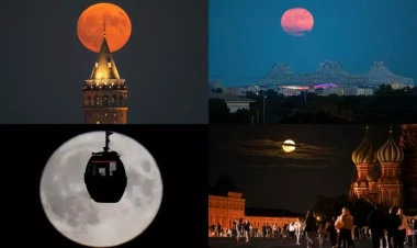 Dünyada Super Mavi Ay belə göründü - FOTOLAR