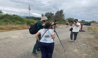 Xarici media nümayəndələri Ağdam-Xankəndi yoluna gəldilər - FOTO