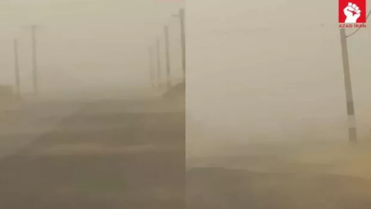 İranda qum qasırğası: Yollar görünməz oldu - VİDEO