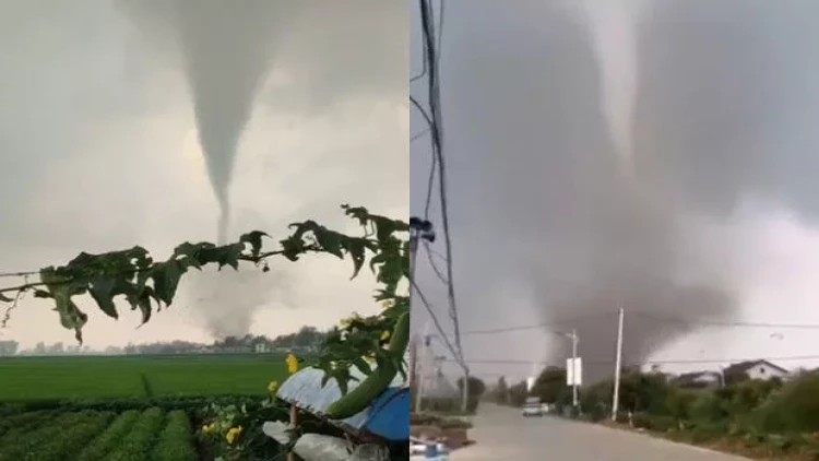 Çində güclü tornadonun vahiməli görüntüləri: Ölənlər və yaralananlar var - VİDEO