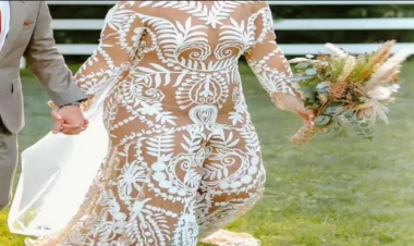 Gəlinin 8 min dollarlıq paltarı: Tənqid olundu