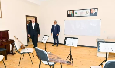 Samuxda Sərkar kənd uşaq musiqi məktəbinin yeni binası istifadəyə verilib - FOTO