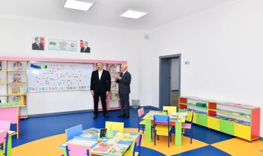 Şəmkirdə Məhəmməd Füzuli adına məktəb-liseyin yeni binasının açılışı olub - FOTO