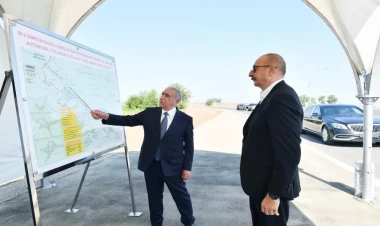 Prezident Bakı-Qazax-Gürcüstan yolunun Gəncə-Qazaxbəyli hissəsinin açılışında iştirak edib - VİDEO - FOTO