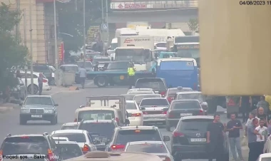 “Baksol” yolunda hərəkət məhdudlaşdırıldı - SƏBƏB