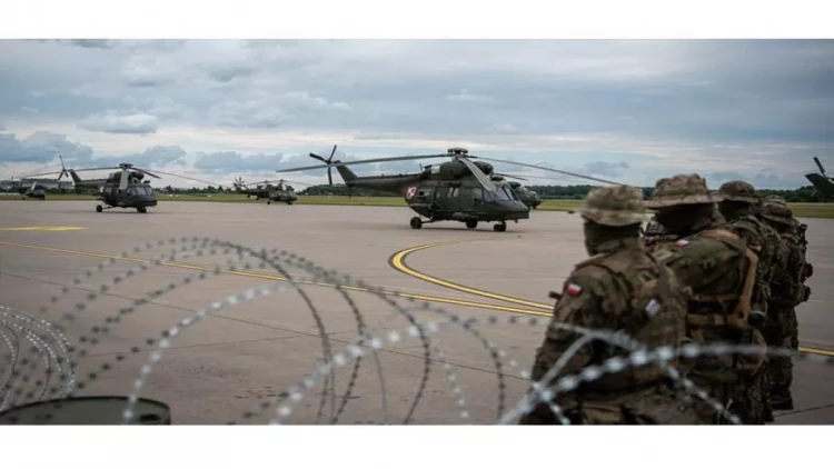 Belarusla sərhəddə döyüş helikopterləri hazır vəziyyətə gətirildi