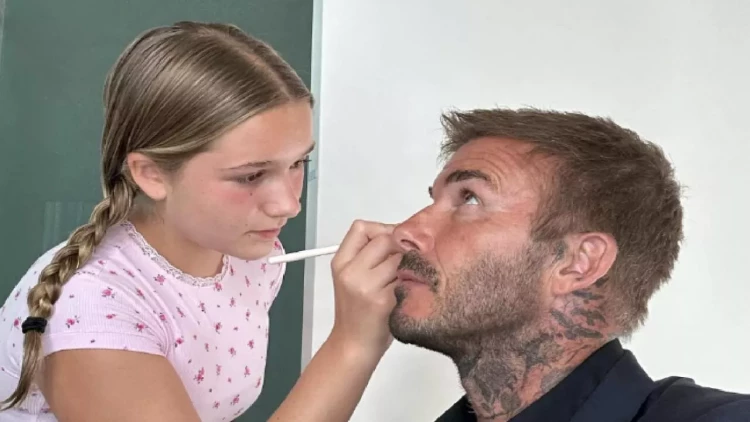 Qızının Devid Bekhama makiyaj etməsi gündəm oldu - FOTO