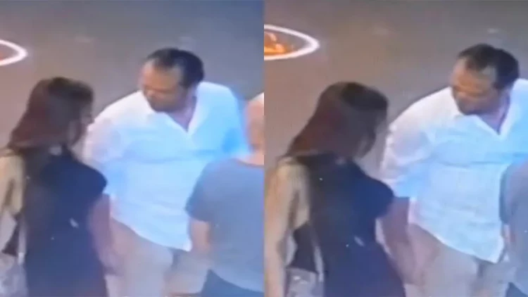 Şəhərin mərkəzində rüsvayçılıq - Qız küçədə yaxınlaşdığı kişiyə... - VİDEO