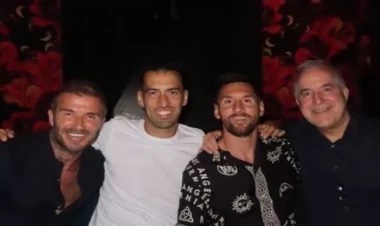 Messi, Bekhem və Busqets ailəvi nahar ediblər - FOTO