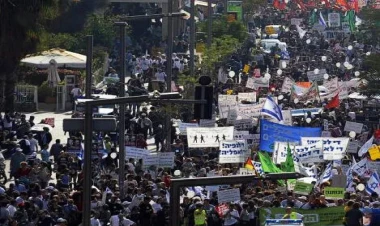 İsraildə məhkəmə islahatlarına qarşı mitinq keçirilib