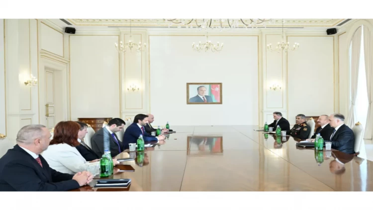 Prezident Slovakiya Baş nazirinin müavininin başçılıq etdiyi nümayəndə heyətini qəbul edib - VİDEO - FOTO