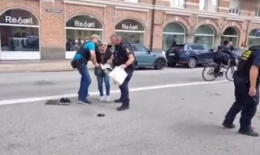 Danimarkada yenə Quranı yandırmaq istədilər, polis isə şərait yaratdı - VİDEO