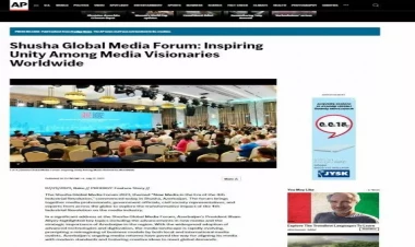 Dünya mediası Prezident İlham Əliyevin Şuşa Qlobal Media Forumundakı çıxışına xüsusi maraq göstərir - FOTO