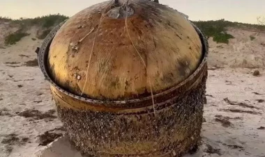 Çimərlikdə naməlum obyekt tapıldı - FOTO