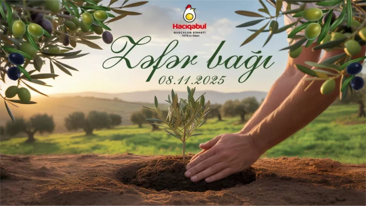 Hacıqabul Quşçuluq Şirkətinin ərazisində Zəfər Bağı salınıb - FOTO